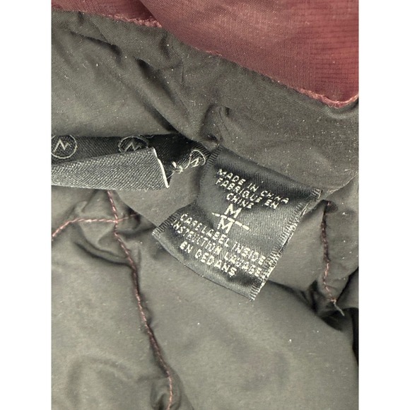 Marmot Down‎ Puffer Jacket Women's Medium Lightweight Quilted Full Zip Burgundy - Picture 8 of 10